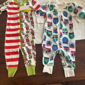 Hanna Andersson Red and White Footies